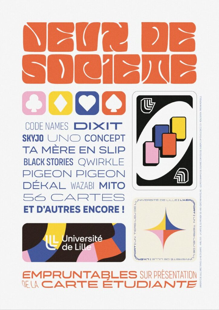 Affiche informative a destination d'un tiers-lieu pour les étudiant.e.s - Université de Lille - 2025