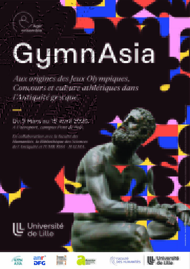 Affiche de présentation d'une exposition co-organisée en collaboration avec la Faculté des Humanités de l'Université de Lille - Également déclinée en Kakémono X-Banner - 2024