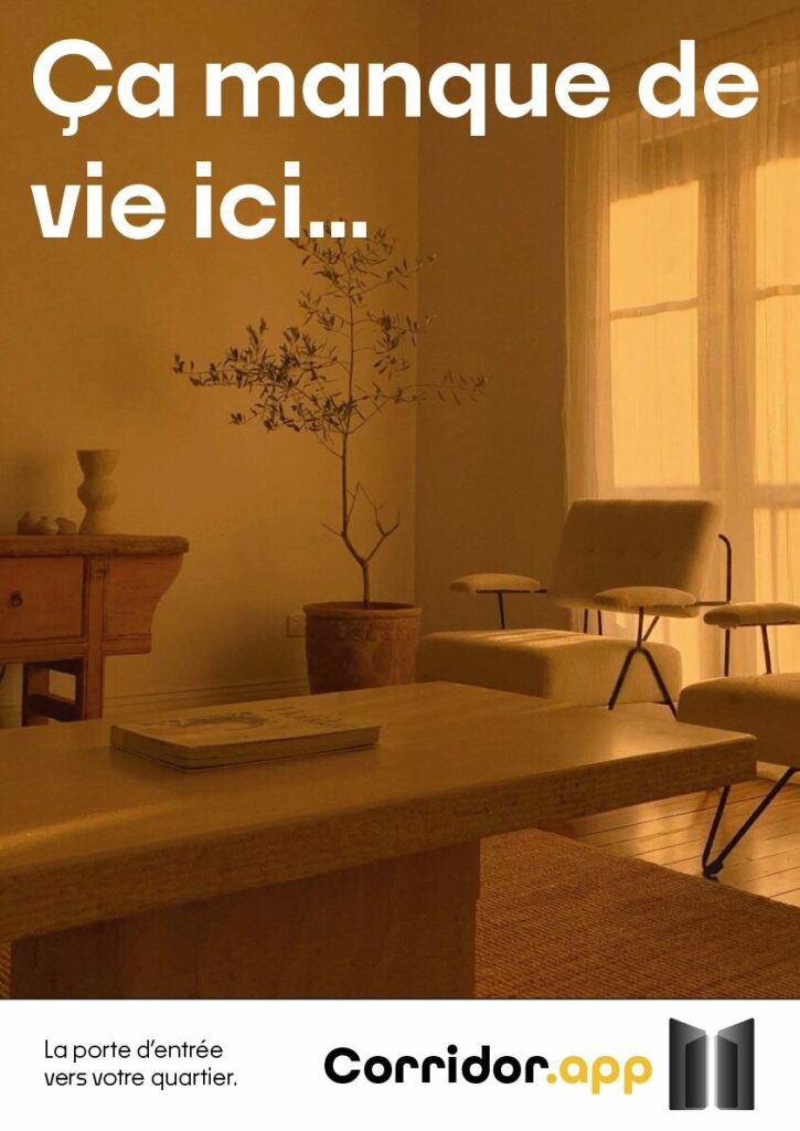 Affiche promotionnelle fictive cr&eacute;&eacute;e au cours d'un projet &eacute;tudiant autour d'une application fictive innovante - IUT de Lille - 2026