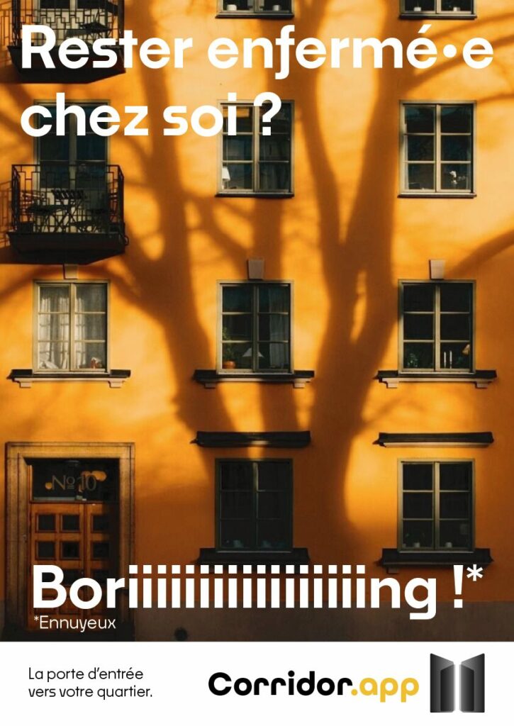 Affiche promotionnelle fictive cr&eacute;&eacute;e au cours d'un projet &eacute;tudiant autour d'une application fictive innovante - IUT de Lille - 2026